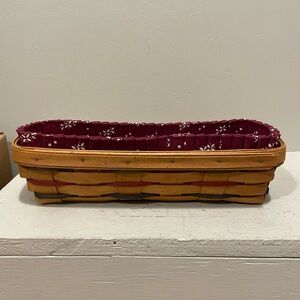 Longaberger Brown 1994 Cracker Basket with Red Lining